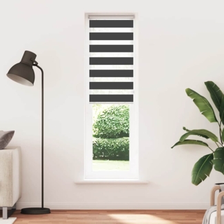 vidaXL Zebrarollo Schwarz 65x230 cm Stoffbreite 60,9 cm Polyester 4014280