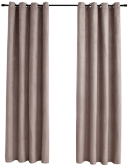 vidaXL Verdunkelungsvorhänge mit Metallösen 2 Stk. Taupe 140x245 cm 134478