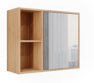 Badspiegelschrank Lucie Bambus 54 x 44.5 cm mit Spiegel Vicco