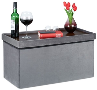 Samtbank mit Tablett