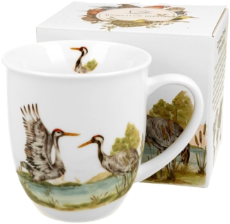 DUO World of Birds Becher 400 ml COMMON CRANES (Kraniche) New Bone China Porzellan