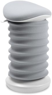 TOPSTAR Sitness 4D AGR-Zertifiziert Dynamischer Sitzhocker papyrusweiss grau - ergonomischer Bürohocker - höhenverstellbar - stärkt den Rücken - entlastet die Bandscheiben