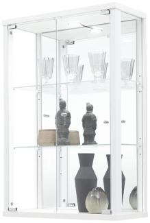 Glasvitrine >OPTIMA< in Weiß - 56x85x25,2cm (BxHxT)