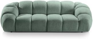 Micadoni Sofa Diana 3-Sitzer Strukturierter Samtstoff Minze