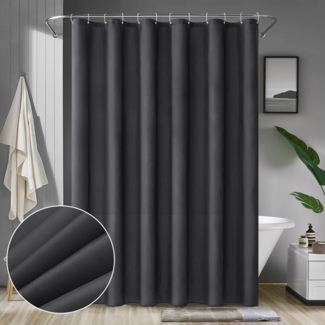 MIULEE Duschvorhang Wasserdicht 180x210cm Dunkelgrau Anti-schimmel Textil