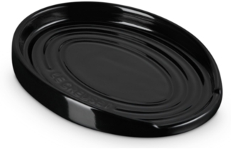LE CREUSET Schüssel Löffelablage oval schwarz glänzend 16cm, Steingut, (Schüsseln & Schalen)