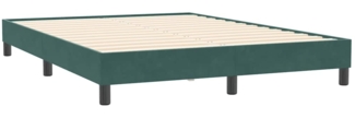 vidaXL Bettgestell ohne Matratze Dunkelgrün 140x210 cm Samt 4101358