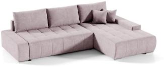 Beautysofa Ecksofa DRACO mit Schlaffunktion, mit Bettkasten, Ecke mit Einfügung