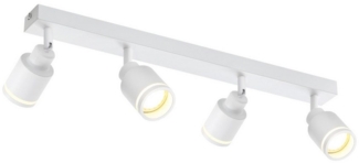 ZMH Deckenstrahler 4 Flammig Schwenkbar Deckenleuchte Küchenlampe für Büro Schlafzimmer, Einfache Installation, ohne Leuchtmittel, GU10 Drehbar 180° Deckenlampe Strahler für Büro Schlafzimmer