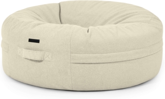 Sitzsack ‘Roll 135‘, Bezugstoff - Teddy, 100% Polyester, Cream, 50x135x135 cm.