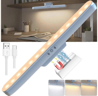 OYLCDI Schreibtischlampe LED Tischlampen, LED Nachttischlampe,LED Unterbauleuchte, LED fest integriert, Drehbarer Winkel des Lichtkörpers, USB Wiederaufladbar Schranklicht, Kaltes Licht, natürliches Licht, warmes Licht, für Arbeitszimmer, Treppen, Küch...