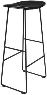 WHITE LABEL LIVING Barhocker Tangle in Schwarz Höhe 80 cm