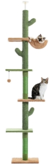 PAWZ Road Kratzbaum deckenhoch Katzenbaum, 5-stöckig, höhenverstellbar, hohes Katzenkletter-Aktivitätszentrum
