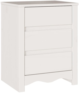 vidaXL Nachttisch Drammen Weiß 45 x 35 x 56 cm Massivholz Kiefer 42003049