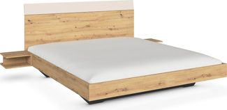 rauch Bettanlage Monza, in schwebender Optik und hohem Bettkopfteil sowie 2 Nachttische