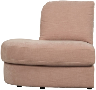 Modulsofa Family 1-Seat Eck-Element Rund Links, Rosa