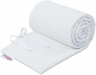 babybay Nestchen Organic Cotton passend für Modell Boxspring XXL, weiß Glitzersterne diamantblau