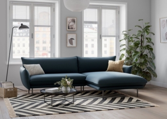 andas Ecksofa Stine L-Form, Besonderes Design durch Kissenoptik und Keder, by Morten Georgsen