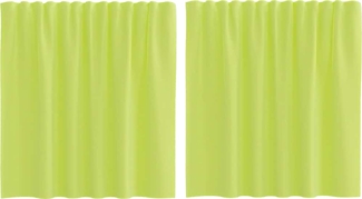vidaXL Voile Vorhänge mit Stangentaschen 2 Stk. Apfelgrün 4102161