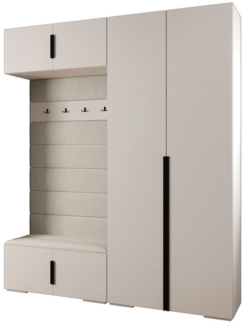 ABIKS MÖBEL Kompaktgarderobe INOVA 1 SATZ 18 Möbelset, Garderobe mit Kleiderstange und Regalen