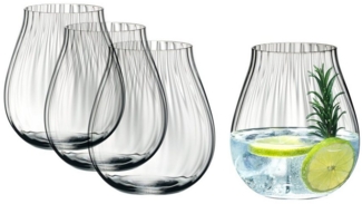 Riedel Optical O Gin Tumbler Collection, 4er Set, Gin Glas, Becher, Tumbler, Kristallglas, 762 ml, 5515/67