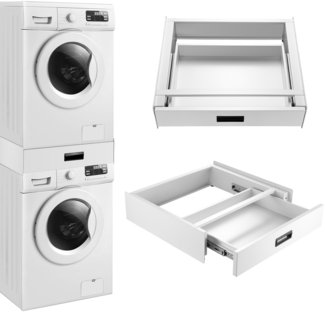 Verbindungsrahmen für Waschmaschine/Trockner mit Schublade [en. casa]