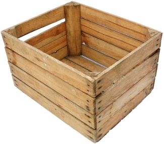 Kistenkolli Altes Land Allzweckkiste Obstkiste Johanna Alte Originale Weinkiste Dekokiste Holzkiste naturbe (Spar-Set)