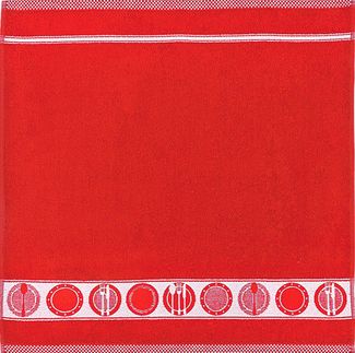 Kracht Geschirrtuch Teller, (3-tlg, 3-teilig), 3er Pack Frottee Küchenhandtücher (3 Stück) ca. 50x50 cm Baumwolle