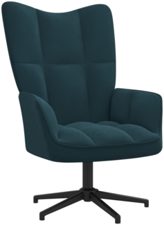 vidaXL Relaxsessel Blau Samt, Drehbar [328105]