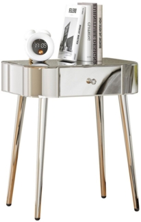 Yorbay Beistelltisch mit Spiegelglas, 3-in-1 Nachttisch & Side Table