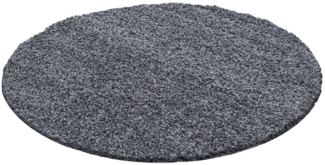 Carpettex Hochflor-Teppich Unicolor - Einfarbig, Rund, Höhe: 50 mm, Teppich Einfarbig Shaggy 50 mm Florhöhe Langflor Teppich Wohnzimmer