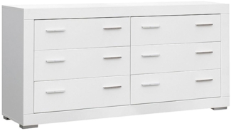Schubladenkommode Kommode Anrichte 175x41x86cm weiß matt