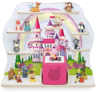 stadtecken Kinderregal geeignet für Toniebox und Tonies, zum Stellen & Hängen, Bunte, verspielte Aufbewahrung für 50 Figuren, ideal fürs Kinderzimmer
