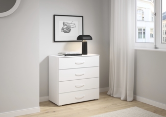 rauch Aditio Box, Kommode, 4 Schubladen, mit Softclose-Funktion, Farbe Weiß, BxHxT 80x81x42cm