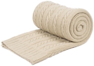 Wolldecke Merino Olivia 130x170 Farbe: Beige