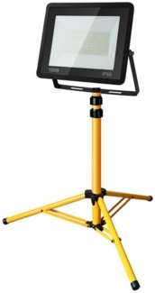 Clanmacy LED Baustrahler 10-100W LED Strahler Fluter mit Teleskop Stativ Arbeitstrahler