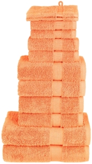 vidaXL 12 tlg. Premium-Handtuch-Set SOLUND Orange 600 g/m² 137580