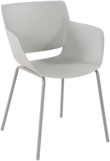 CLP Stuhl Alpena wetterfest mit Rückenlehne,hellgrau