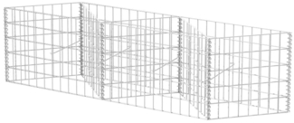 vidaXL Gabionenkorb Pflanzkasten Gemüse-Hochbeet Stahl 120×30×50 cm 142540