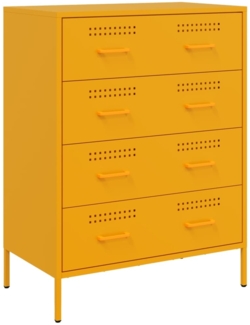 vidaXL Sideboard Senfgelb 68x39x89 cm Stahl 842985