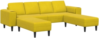 vidaXL Sofa Set Gelb Samt 3335128