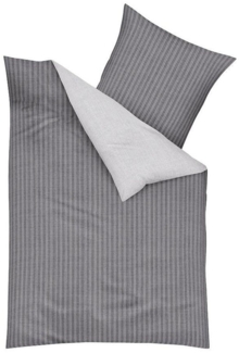 Kaeppel Wendebettwäsche Eternity Combo Bettwäsche, Satin mit seidigem Glanz, Streifen-Design, Mako-Satin, 3 teilig