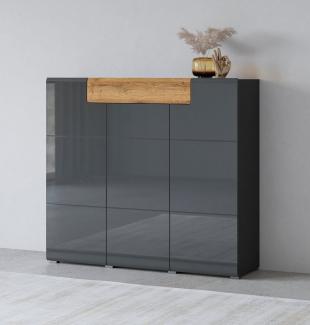 INOSIGN Highboard Toledo,Breite 147,5 cm,trendige Hochkommode mit 3 Türen 1SK, Hochschrank mit viel Stauraum, stylische Hochglanzfronten