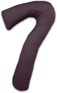 Mako-Satin Seitenschläferkissen Bezug uni / einfarbig brombeer für Theraline my 7 Kissen