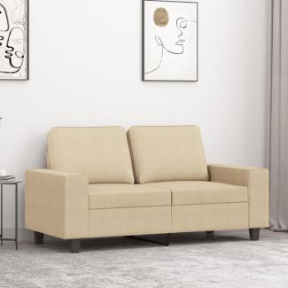 vidaXL 2-Sitzer-Sofa Creme 120 cm Stoff 359385