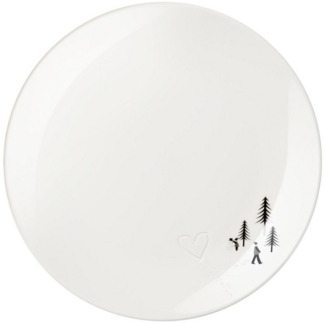 ASA SELECTION Teller Joy Snow Tracks Dessertteller Heart in the snow 20,5 cm