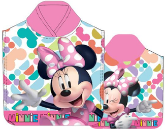 Minnie Mouse Badeponcho Kinder Poncho mit Kapuze 50 x 100cm