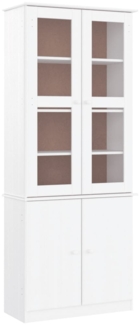 vidaXL Vitrinenschrank ALTA Weiß 77x35x186,5 cm Massivholz Kiefer 353950