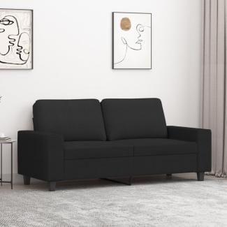 vidaXL 2-Sitzer-Sofa Schwarz 140 cm Stoff