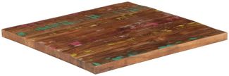 vidaXL Tischplatte 70x70x2,5 cm Quadratisch Altholz Massiv 371070
